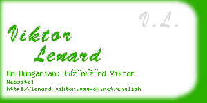 viktor lenard business card